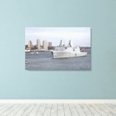 Marines en zweefgetouwen mannen de rails canvas afdruk (Insitu (Houten vloer))