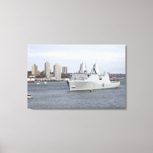 Marines en zweefgetouwen mannen rails canvas afdruk