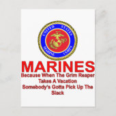 Marines omdat wanneer de Reaper een vakantie neemt Briefkaart (Voorkant)