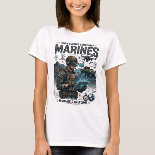 Marines overhemd t-shirt (Voorkant)
