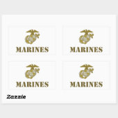 Marines (stencil) rechthoekige sticker (Vel)