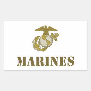 Marines (stencil) rechthoekige sticker