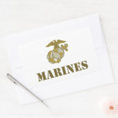 Marines (stencil) rechthoekige sticker (Envelop)