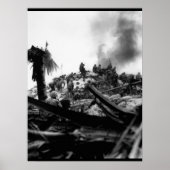 Marines storm Tarawa. Gilbert_War Afbeelding Poster (Voorkant)