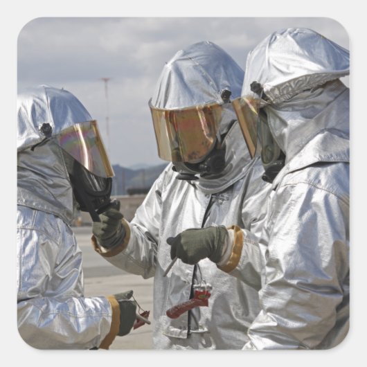 Marines van de gevechtsvliegtuigen van het vliegtu vierkante sticker (Voorkant)