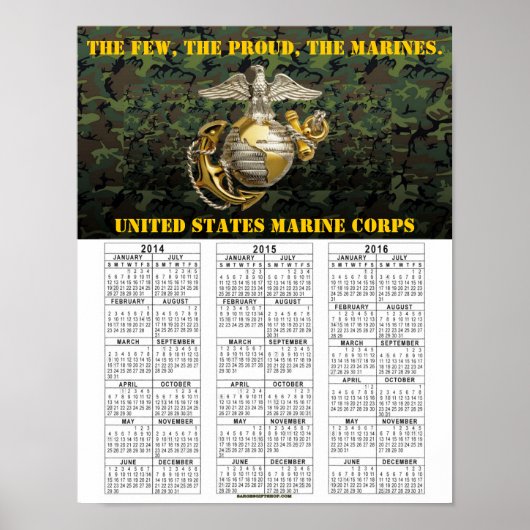 MARINES VAN DE VERENIGDE STATEN POSTER (Voorkant)
