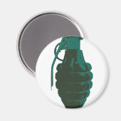 Marines van het Hand Grenade War Militaire Bomb Ar Magneet (Voorkant / Achterkant)