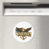 Marines With Eagle and Flag Magneet (Insitu (Vaatwasser))