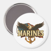 Marines With Eagle and Flag Magneet (Voorkant / Achterkant)