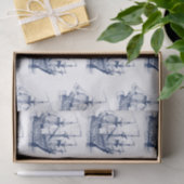 -marinesailingbakpatroon tissuepapier (Geschenk)