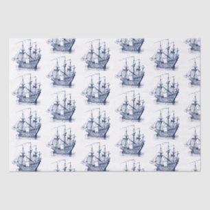 -marinesailingbakpatroon tissuepapier