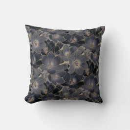  marinesblauw en rokergrijs flessenpatroon kussen