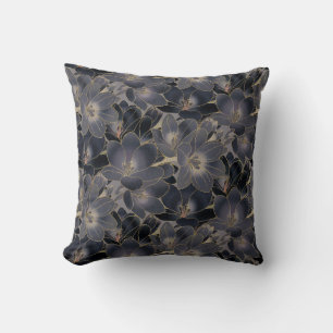 marinesblauw en rokergrijs flessenpatroon kussen