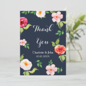 marinesbloemen bruiloft met waterverf kaart (Staand voorkant)