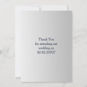 marinesbloemen bruiloft met waterverf kaart (Achterkant)