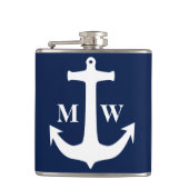  marineschandaal rond de witte Anchor Heupfles (Voorkant)