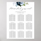 marineschema en lichtblauw bruinbruinbruiloft poster (Voorkant)