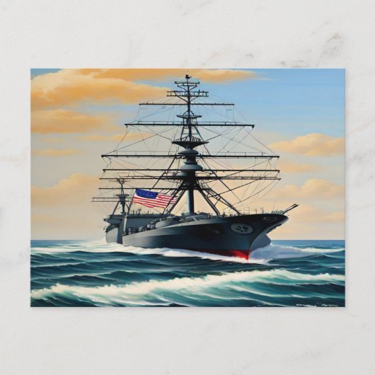 marineschip-Briefkaart Briefkaart (Voorkant)