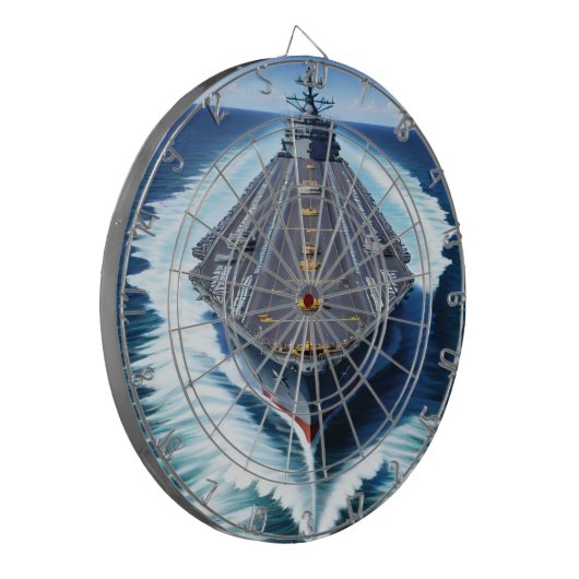 Marineschip Dartboard Dartbord (Voorkant Links)