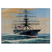 Marineschip Glas Snijplank (Voorkant)