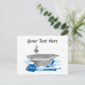 marineschip van de supervliegdekschepen briefkaart (Staand voorkant)