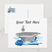 marineschip van de supervliegdekschepen briefkaart (Voorkant / Achterkant)