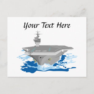 marineschip van de supervliegdekschepen briefkaart