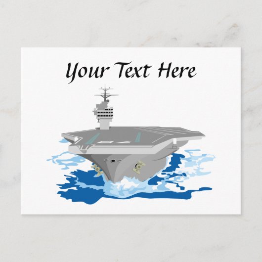 marineschip van de supervliegdekschepen briefkaart (Voorkant)