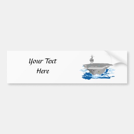 marineschip van de supervliegdekschepen bumpersticker (Voorkant)
