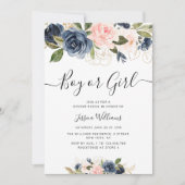 marineschoen bloemen baby kaart (Voorkant)