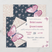 marineschok blauw roze vlinder bruinmakreel (Voorkant / Achterkant)