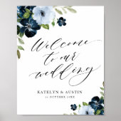 marineschool en lichtblauw welkomstbord poster (Voorkant)