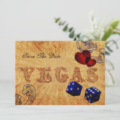  marineschoorsteen Vegas sla de datum op Save The Date (Staand voorkant)