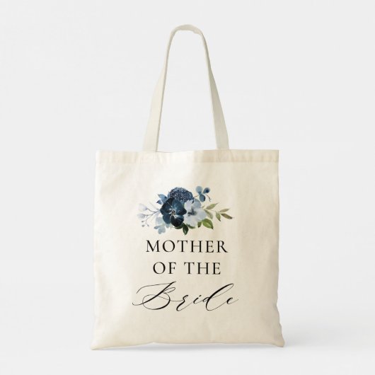 marineschrift floral script moeder bride canvas ta tote bag (Achterkant)