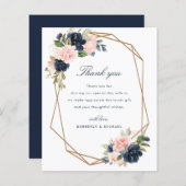 marineschrift geometrisch lijst bruiloft bedankt j (Voorkant / Achterkant)