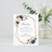 marineschrift geometrisch lijst bruiloft bedankt j (Staand voorkant)