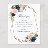 marineschrift geometrisch lijst bruiloft bedankt j (Voorkant)