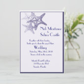 marineschrift zee star - huwelijksuitnodiging kaart (Staand voorkant)