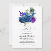 marineslag en gouden pacock - virtuele bruiloft kaart (Voorkant)