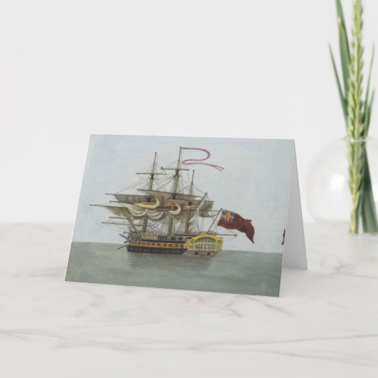 marineslagschip feestdagen kaart (Voorkant)