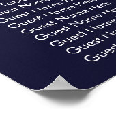 marineslot roze bruinrode bruiloft poster (Hoek)