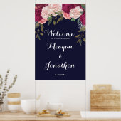 marinesluiting floral bruiloft poster (Keuken)