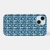 Marinesoldaat Element zee patroon iPhone 15 Case (Achterkant horizontaal)