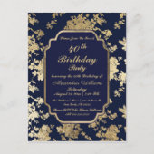 marinesolfvis - 40e verjaardag uitnodiging briefkaart (Voorkant)