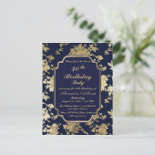 marinesolfvis - 40e verjaardag uitnodiging briefkaart (Staand voorkant)