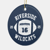 marinespeler marineblauw team fotovakantie keramisch ornament (Links)