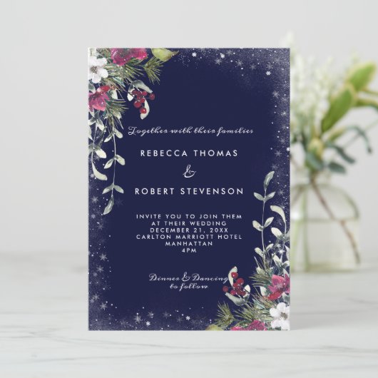 marinespraal : kerstfeest kaart (Staand voorkant)