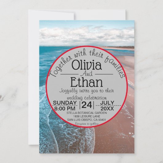 marinestrand aan de blauwe kust Weddenschap Kaart (Voorkant)