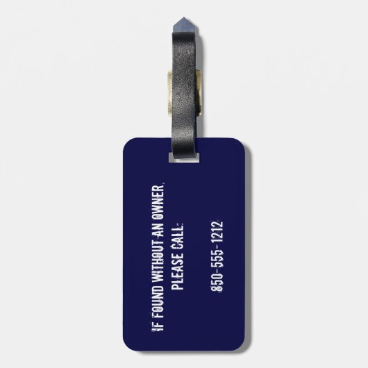 Marinestrand van het bedrijf Colorful Beach Bagagelabel (Achterkant verticaal)