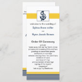 marinestrepen, anker- en nautische trouwprogramma' programmakaart (Voorkant / Achterkant)